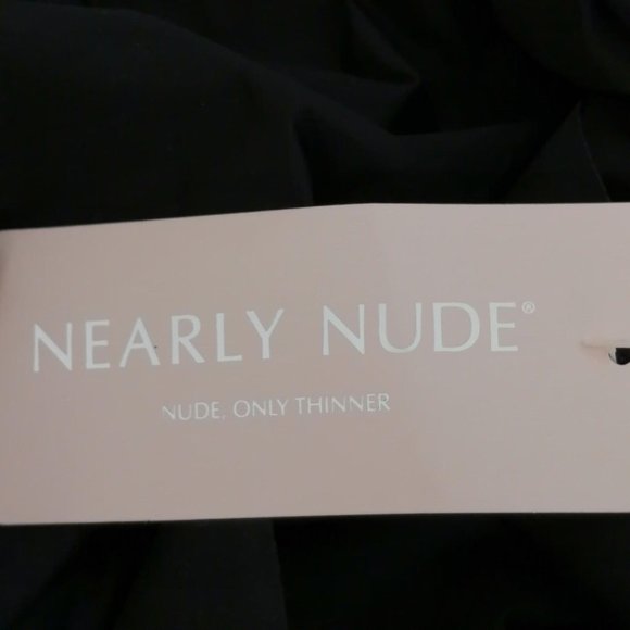 Nearly Nude Womens Panties Black Tap Pants Nylon Blend Cotton Liner M/L NEW - Picture 9 of 9